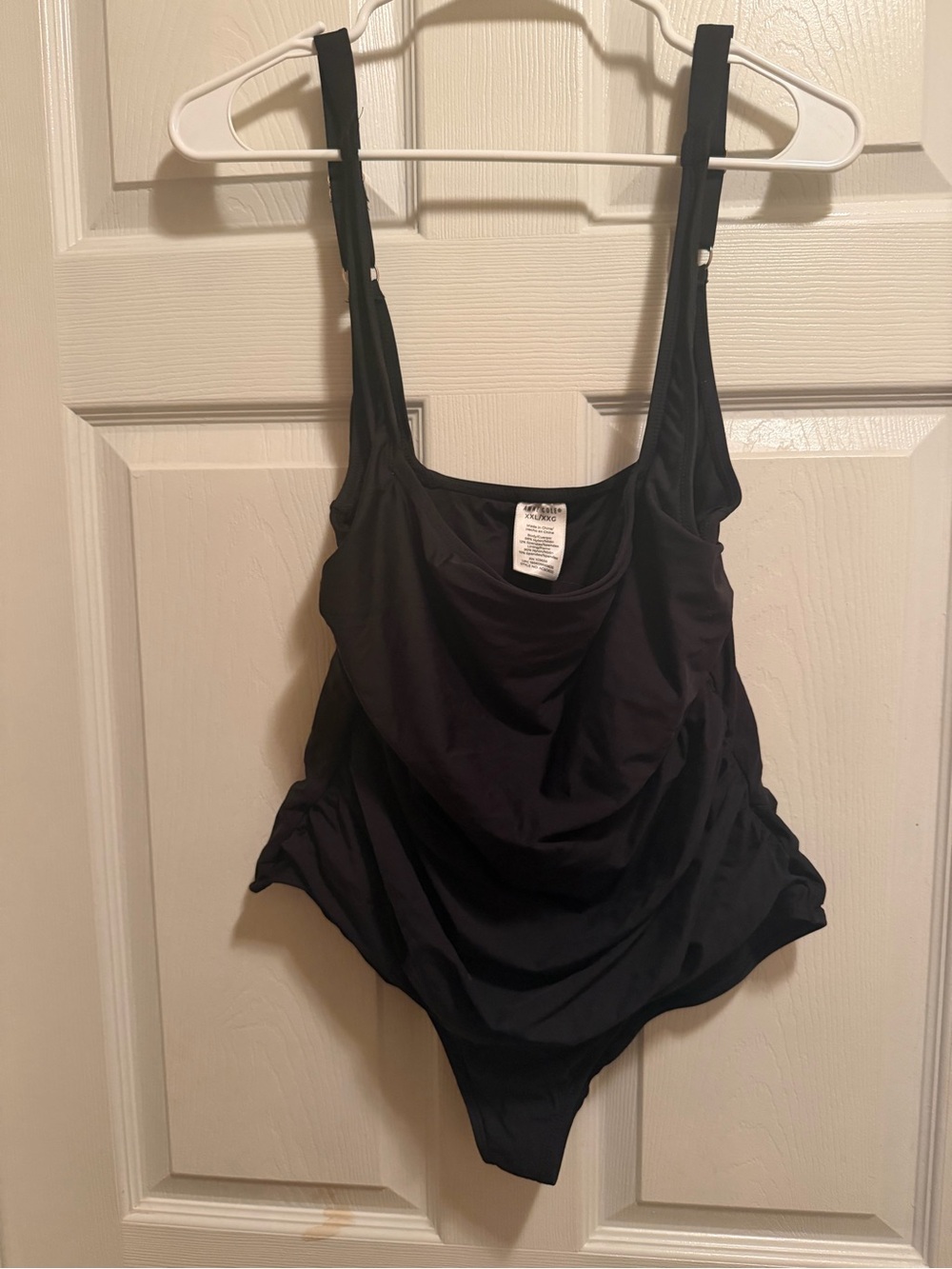 Anne Cole Black One-Piece Swimsuit with Draped Front